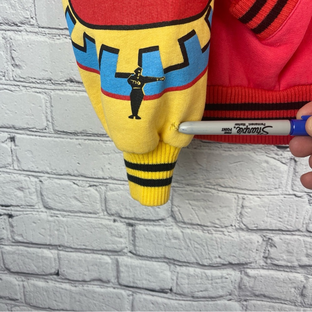 SWATCH 90’s Varsity Jacket Pink & Yellow Vintage Small Not So Big‎ - Picture 4 of 11